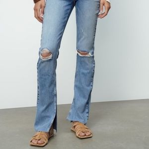 HIGH RISE FLARED SLIM FIT Z1975 JEANS MID-BLUE